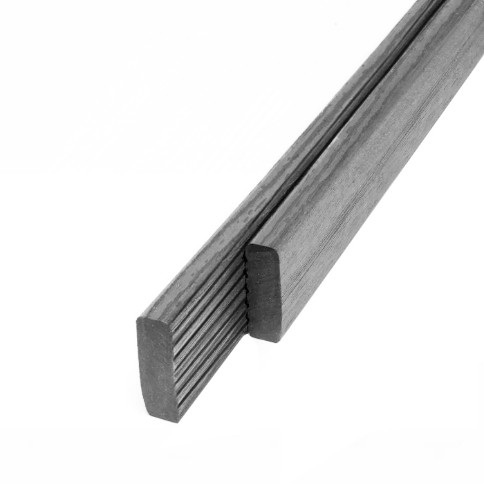 WPC Abdeckleiste silbergrau WPC-Abdeckblende silbergrau