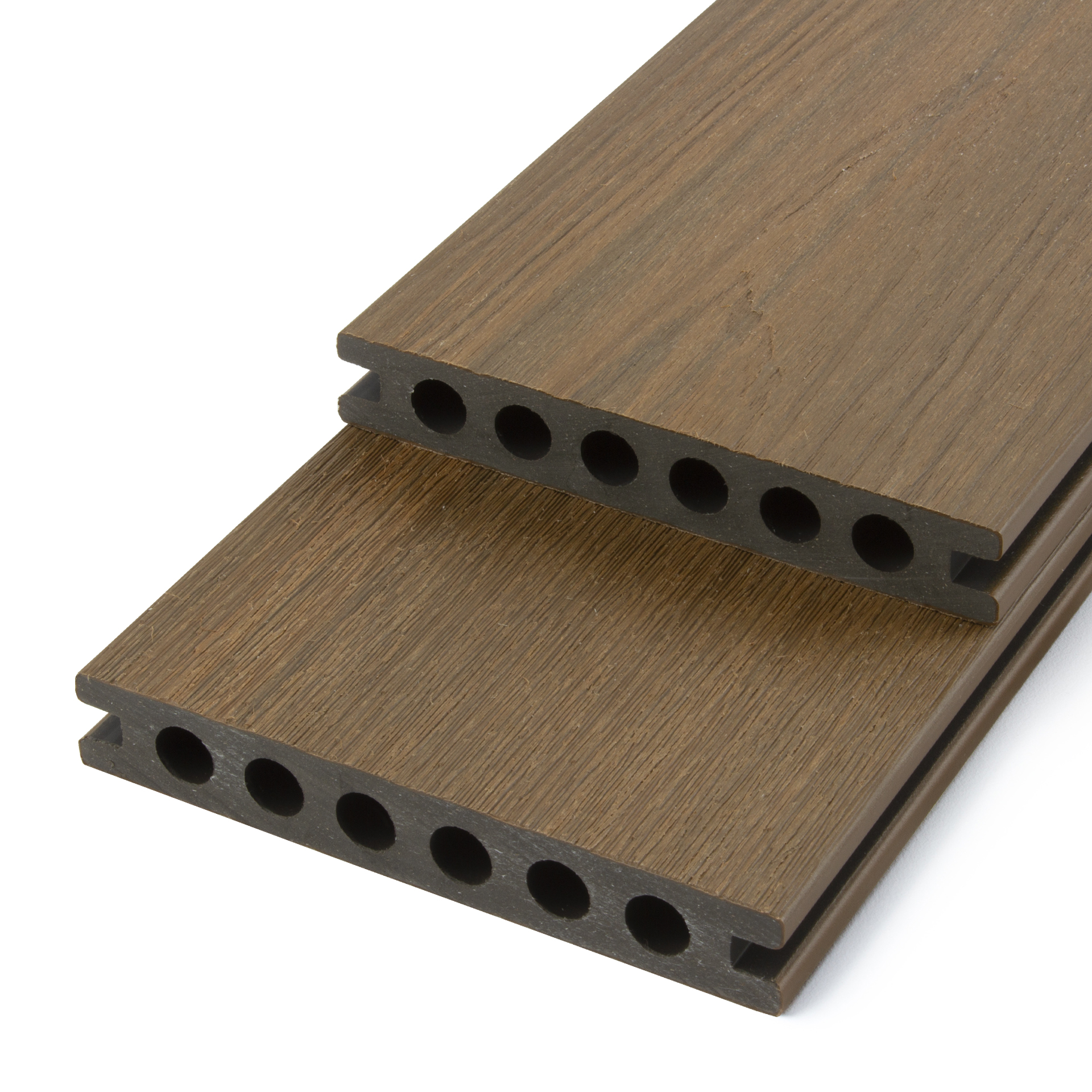 BPC Rundhohlkammer Terrassendiele Walnuss BPC Rundhohlkammer Terrassendiele Walnuss